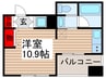 BlossomTsukuda 1Rの間取り