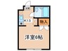 メゾン御塔坂 1Kの間取り