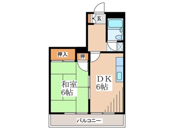 間取図 エスカイア100東青梅第一