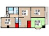 メゾンリヴィエ－ル 3DKの間取り
