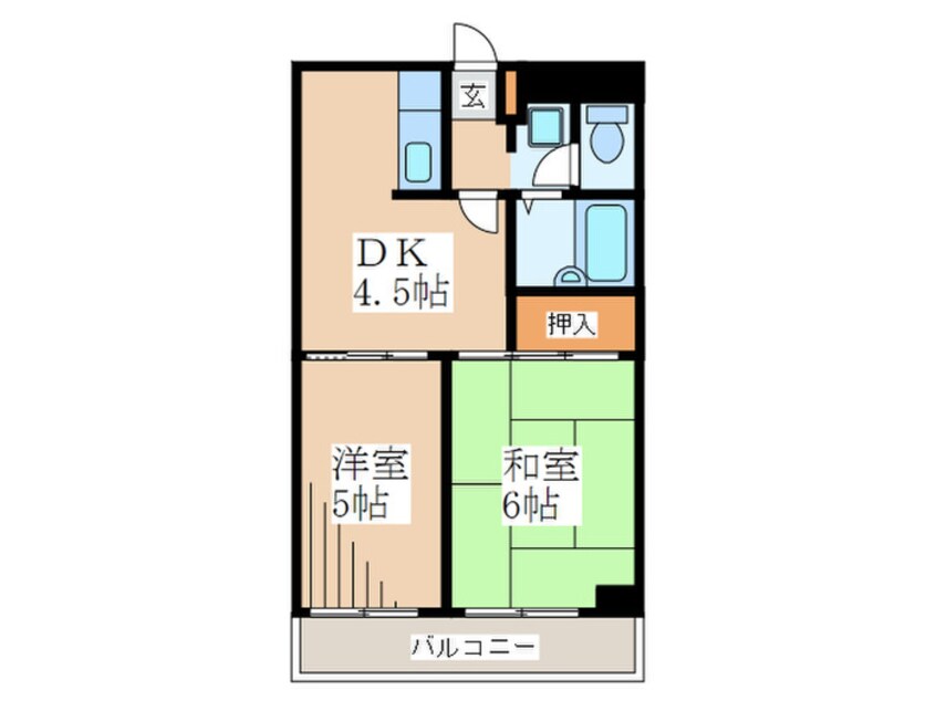 間取図 エスカイア100東青梅第一