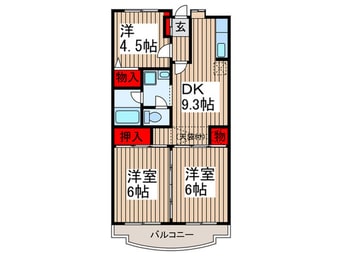 間取図 ひかりﾊｲﾂ
