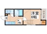アズール青戸 1Kの間取り