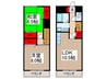 プラーティット本中山 2LDKの間取り