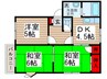 ア－バンヒル沼南Ｂ棟 3DKの間取り