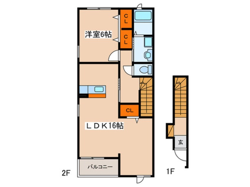 間取図 プロムナ－ド岡部Ⅲ