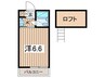 鎌谷町パレスⅠ 1Kの間取り