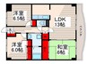 グロリア壱番館 3LDKの間取り