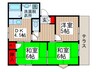 ア－バンヒル沼南Ｃ棟 3DKの間取り