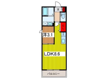 間取図 プライム　パナ　Tanaka