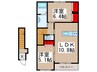 フルール 2LDKの間取り
