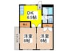 モンシャト－のぢ 2DKの間取り
