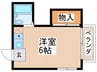ピアザ西国分寺 1Rの間取り