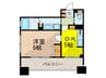 パークキューブ市ヶ谷 1DKの間取り