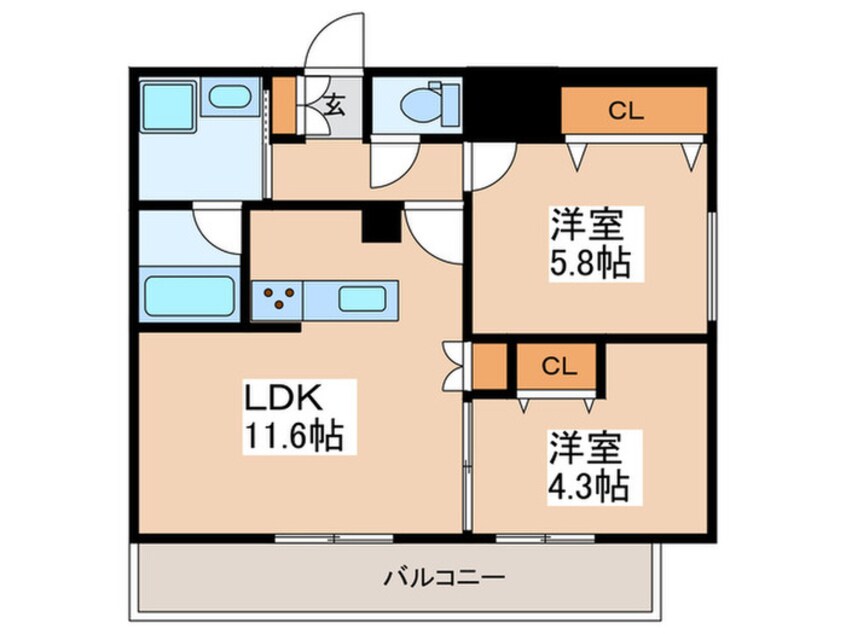 間取図 フレンシア下井草