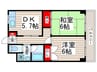 レジデンス中島 2DKの間取り