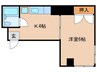 野吾ビル 1Kの間取り