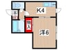 レジデンス・イクマ 1Kの間取り