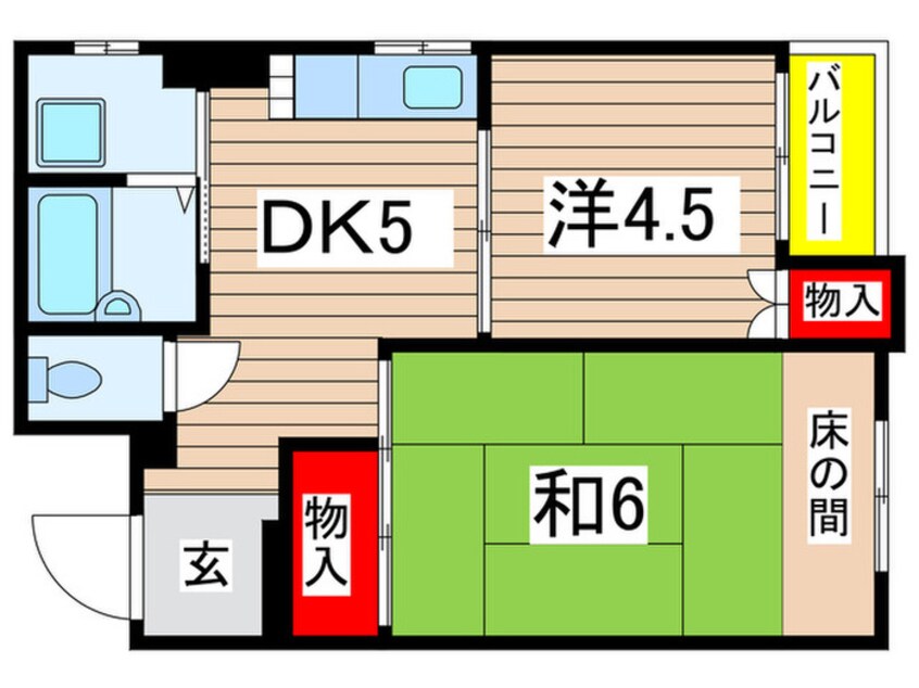 間取図 すみれハイツ（３B）