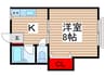パークハイツ時田 1Kの間取り