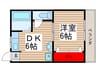 メゾンド木村 1DKの間取り