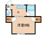 シャトール成増 1Kの間取り