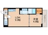 セレスティア中台 1LDKの間取り