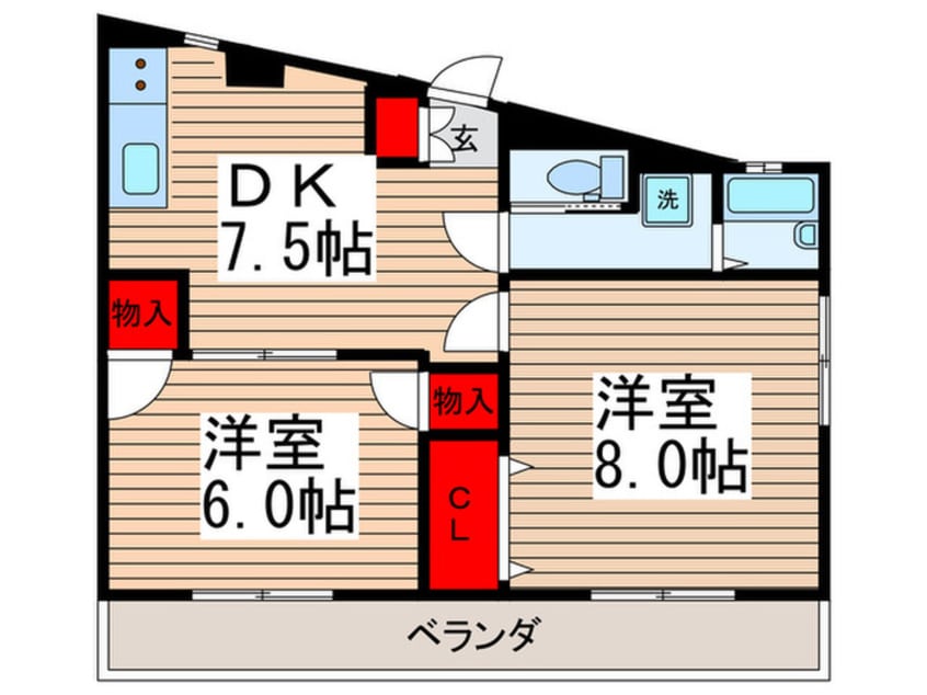 間取図 ツインコ－ト峰