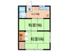 メゾントミタ 2Kの間取り