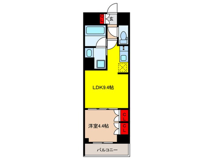 間取り図 ｸﾚｽﾄｺｰﾄ日本橋浜町