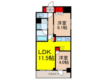 間取図 ｸﾚｽﾄｺｰﾄ日本橋浜町