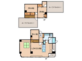 間取図 アベニュ－等々力５