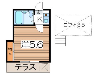 間取図 レオパレス衣笠第６