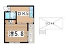 レオパレス衣笠第６ 1DKの間取り