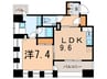 ﾊﾟｰｸｱｸｼｽ月島ﾏﾁｭｱｽﾀｲﾙ（6Ｆ） 1LDKの間取り