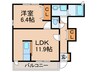 ルミエールベル 1LDKの間取り