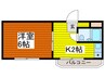 川口ザ・レジデンス 1Kの間取り