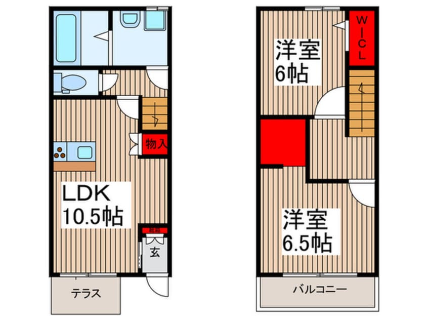 間取図 Maisonette park美園A棟