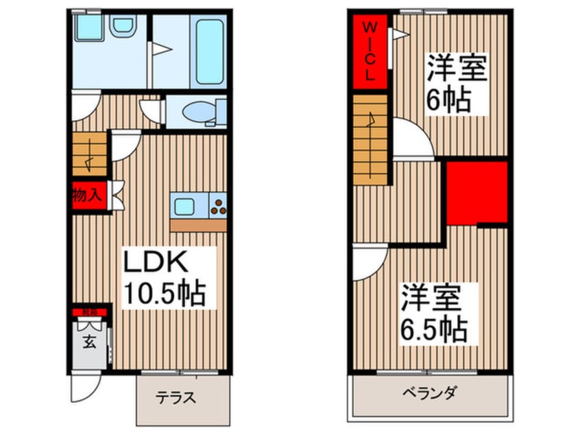 間取図 Maisonette park美園A棟