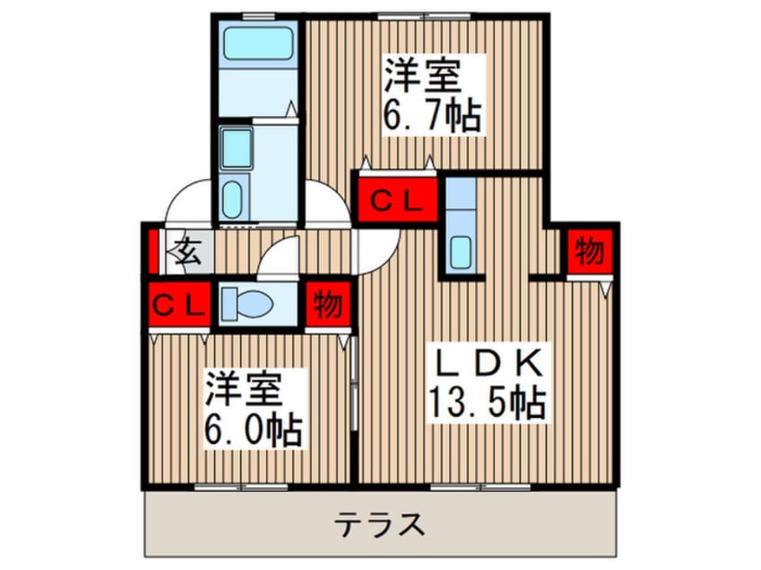 間取図 パセオ三室