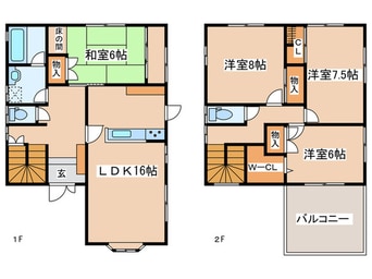 間取図 青山天口貸家