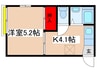 エクセル百合ケ丘パート１ 1Kの間取り