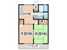 ピ－クエステ－ト 2DKの間取り