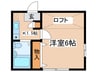 パームタウン小田原 1Kの間取り