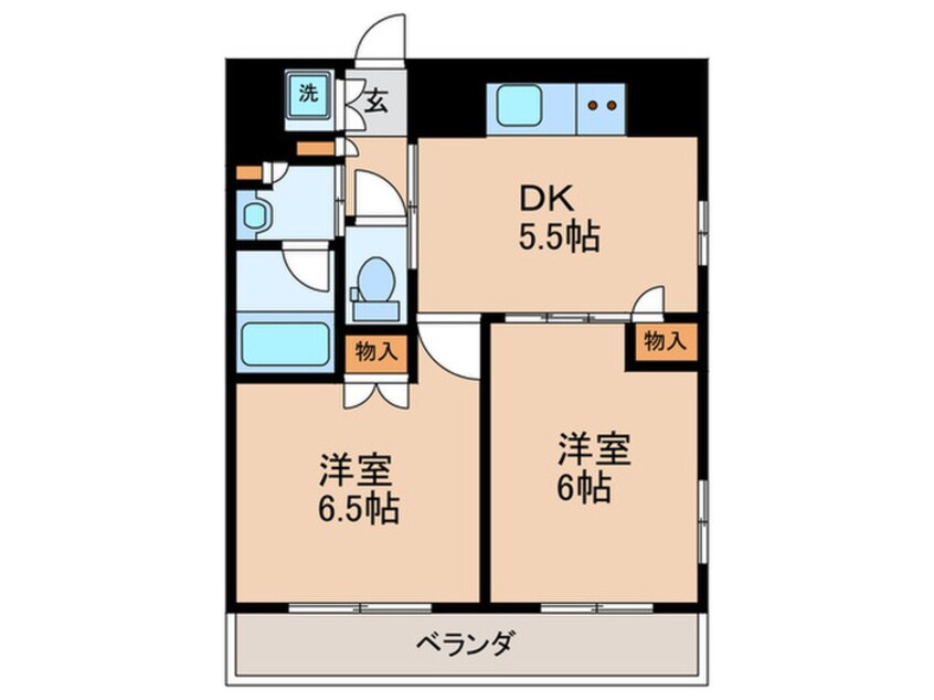 間取図 ルーブル大鳥居参番館(1303)