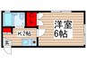 シャトレマタン 1Kの間取り