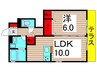 コンフォ－ト 1LDKの間取り