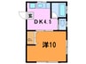 柳ハイツ 1DKの間取り