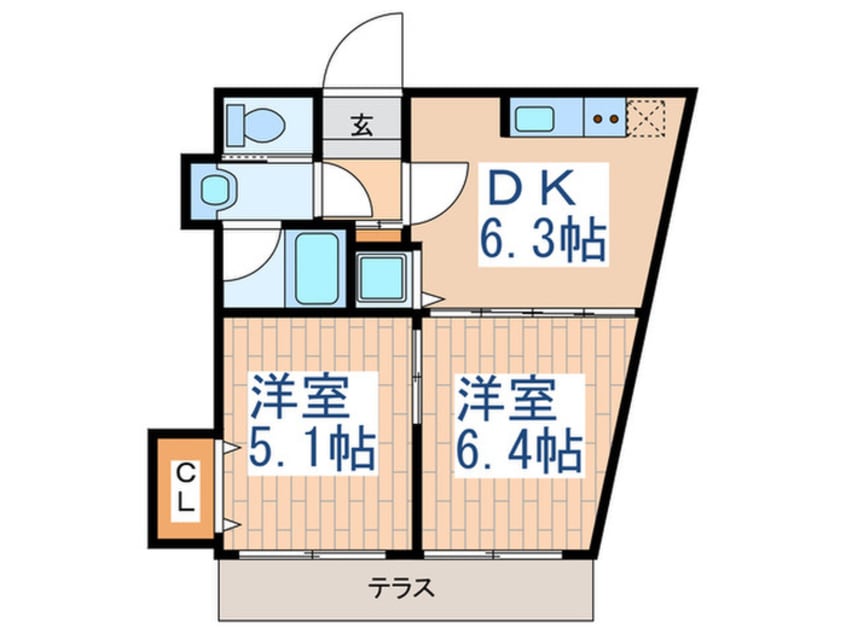 間取図 池上台コーポ
