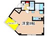 ビラサンライト 1Rの間取り